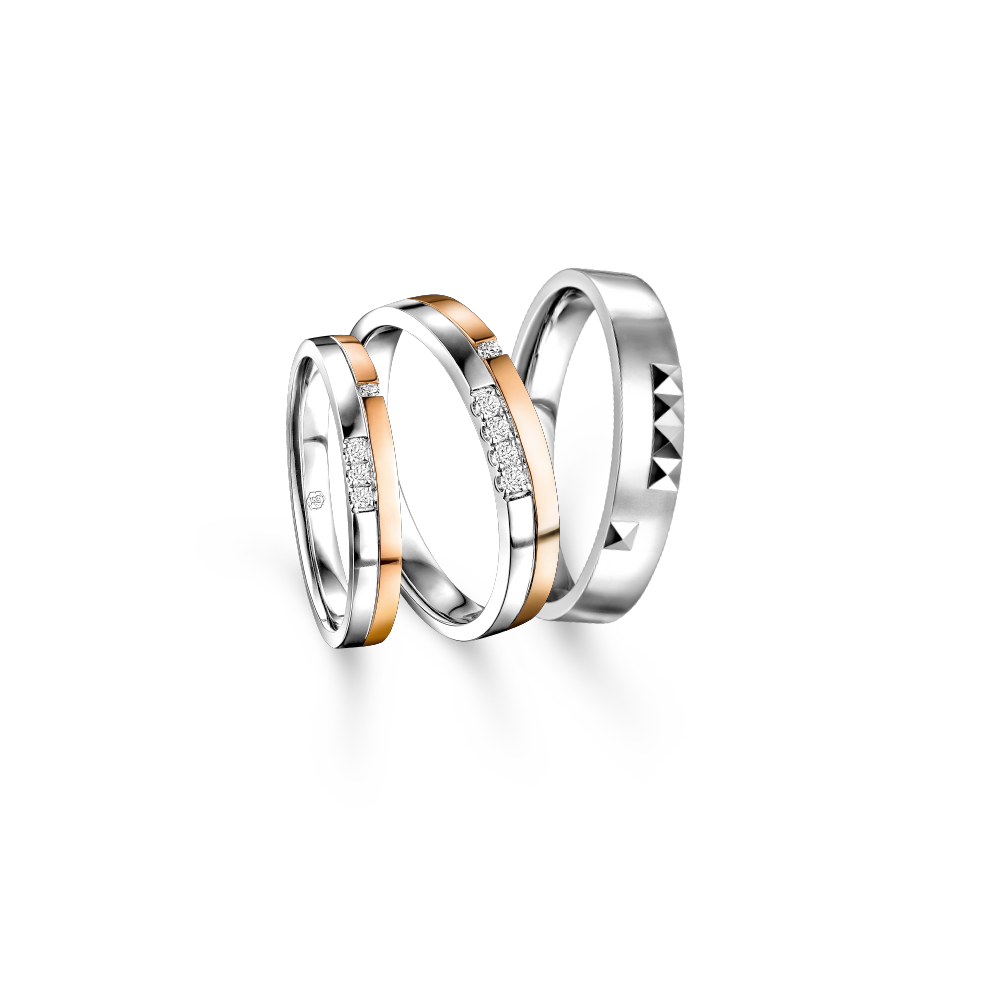 婚嫁系列「一生一世」18K金鑽石對裝戒指