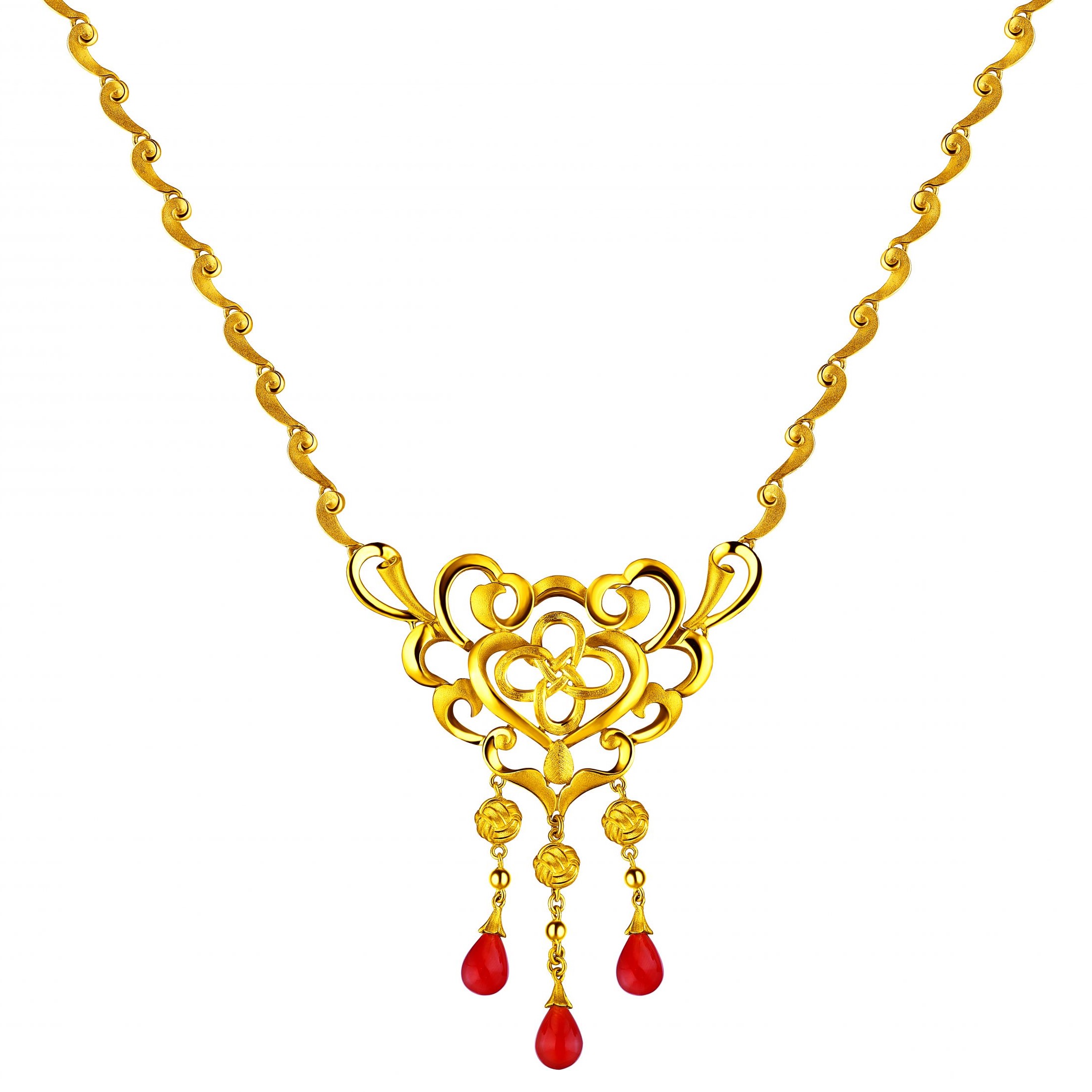 Beloved Collection "Perfect Match" Gold Necklace with Chalcedony