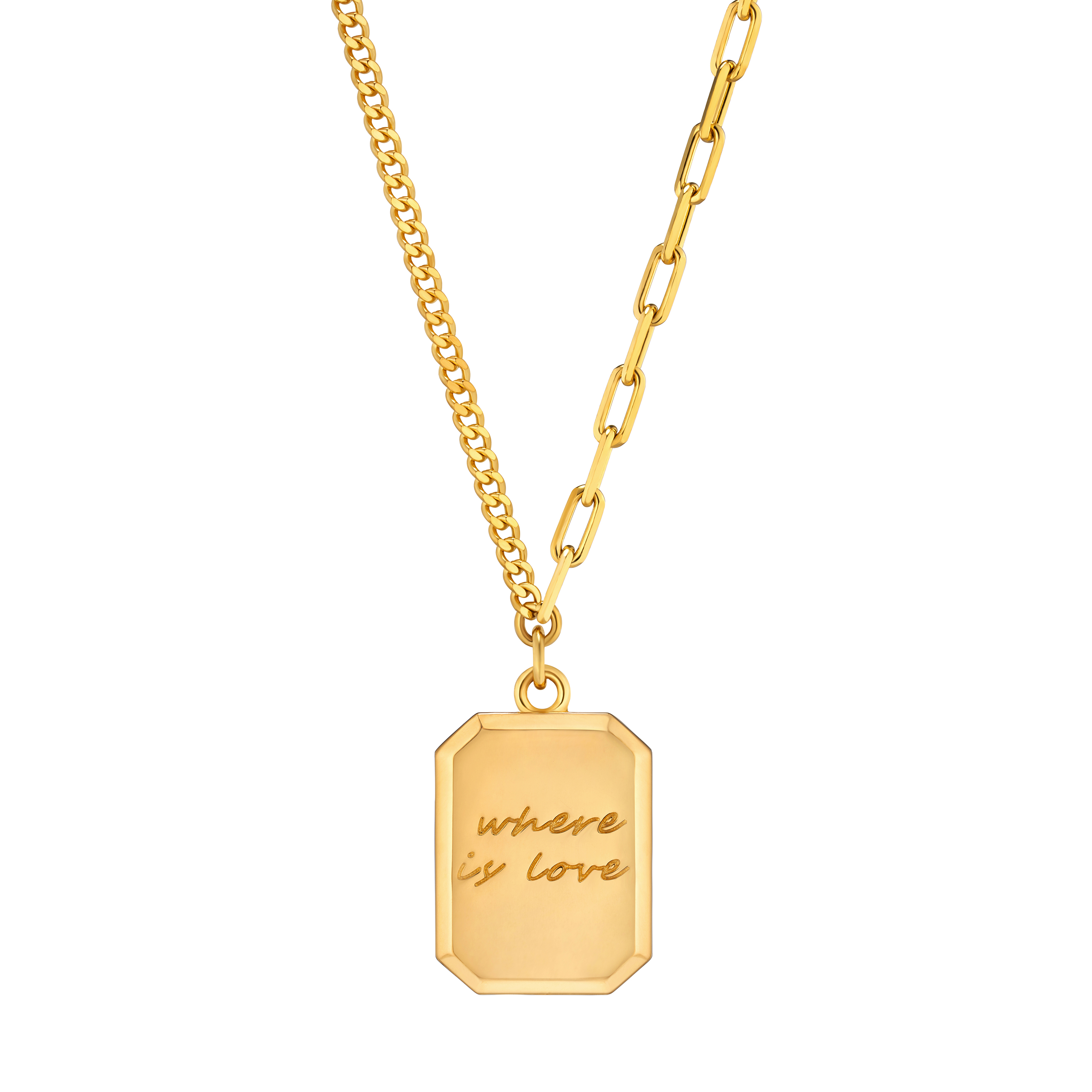 "Square" Gold Necklace