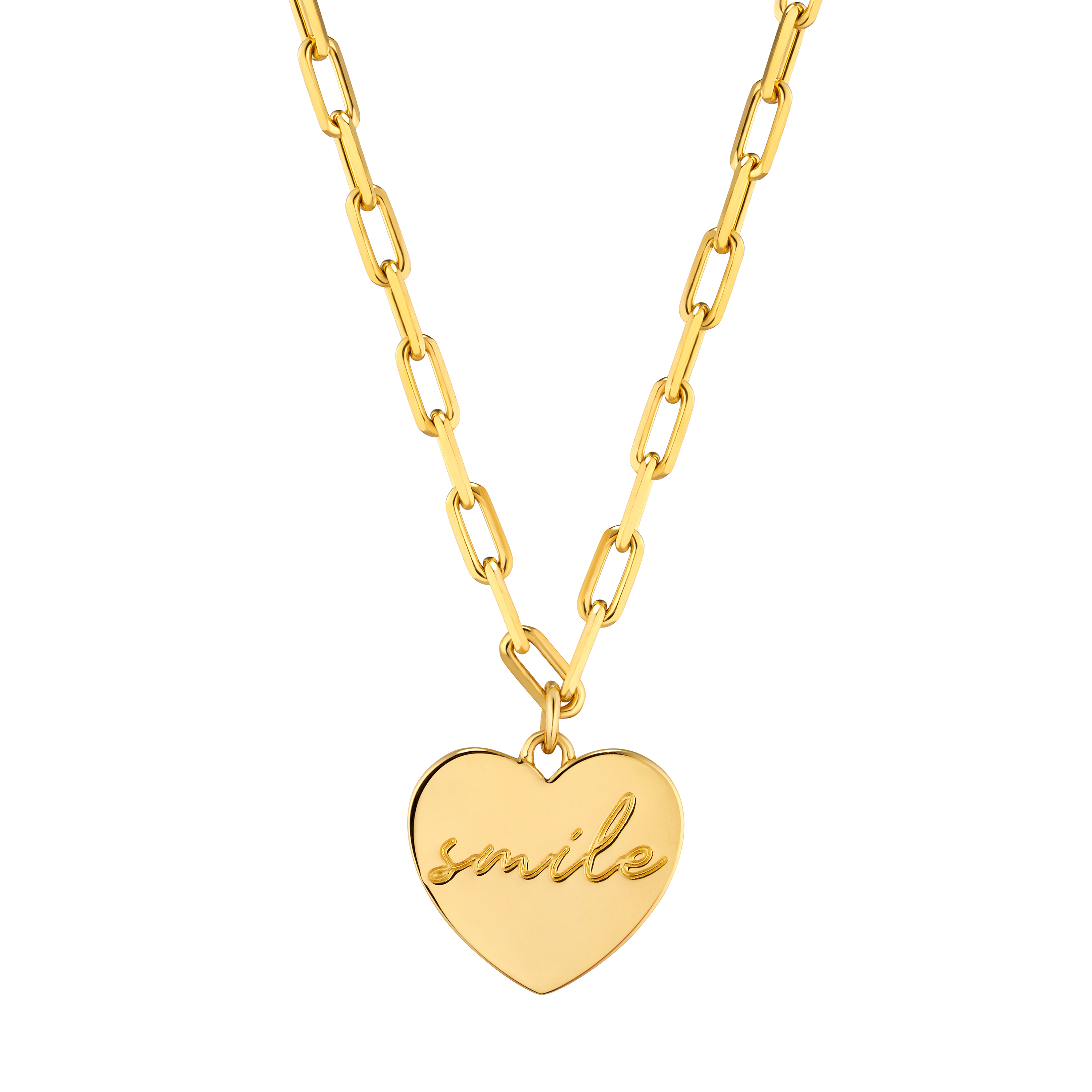 Gold of Light and Shadow Heart-shaped Necklace