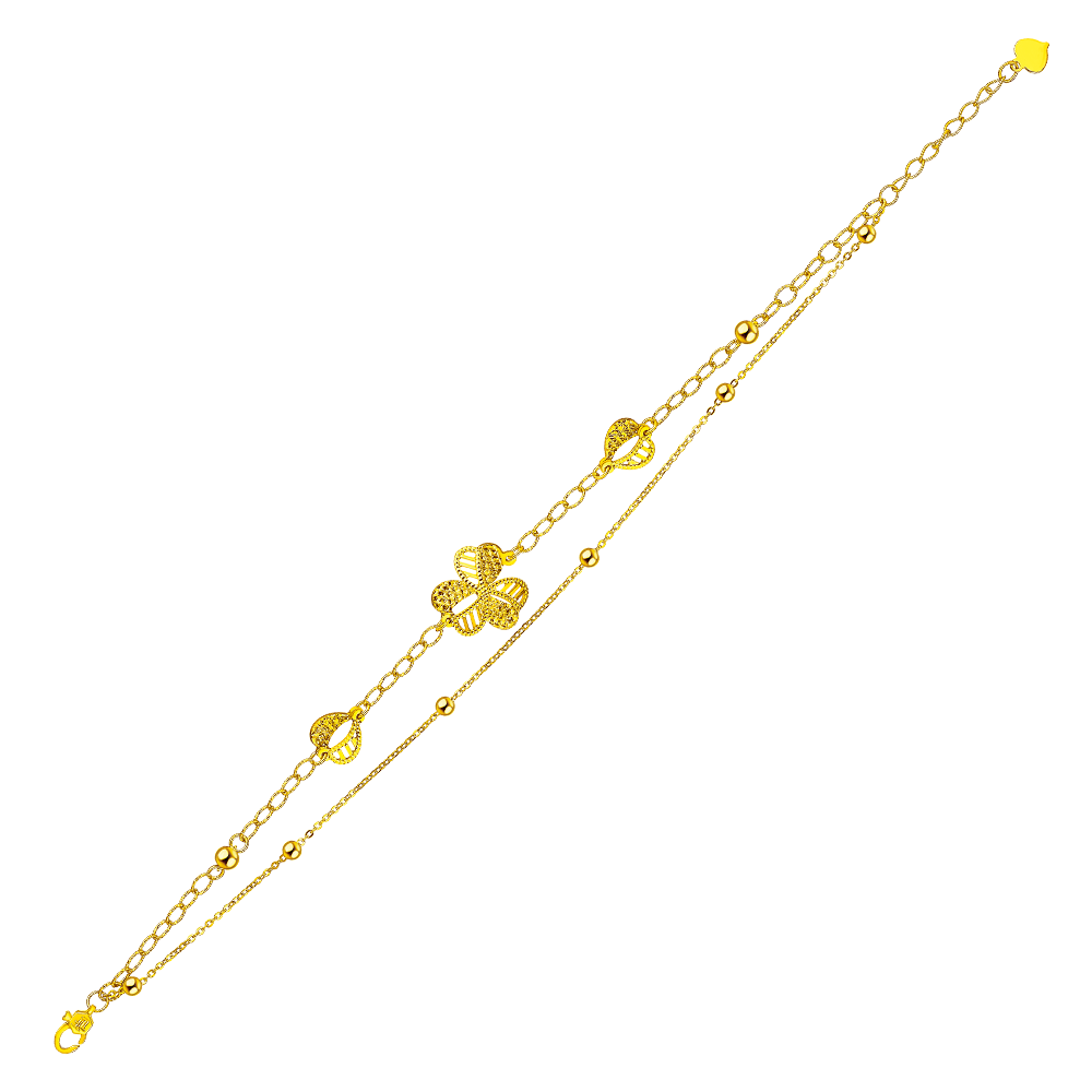 Goldstyle "Lucky Clover" Gold Bracelet