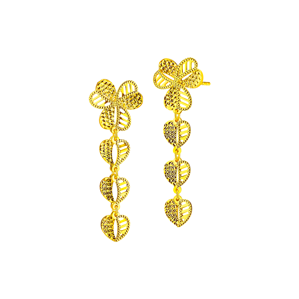 Goldstyle Lucky Clover Gold Earrings