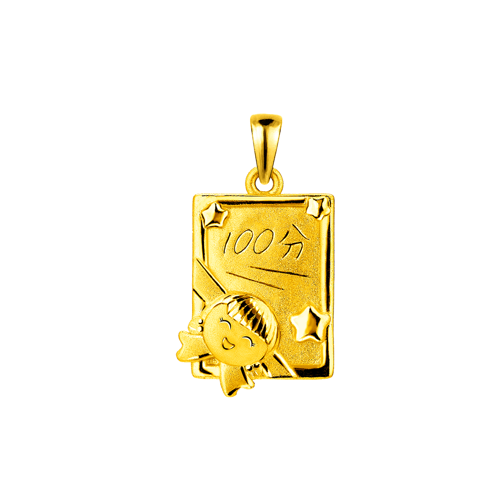 Hugging Family Collection "Ting-ting Full Score" Gold Pendant (Graduation Gift)