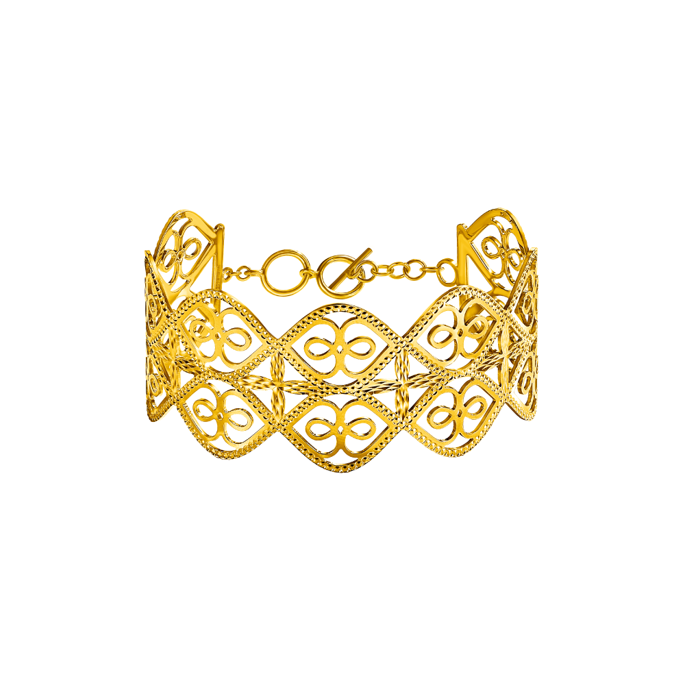 Goldstyle "Fancy Antique Window of Ancient City" Gold Bangle