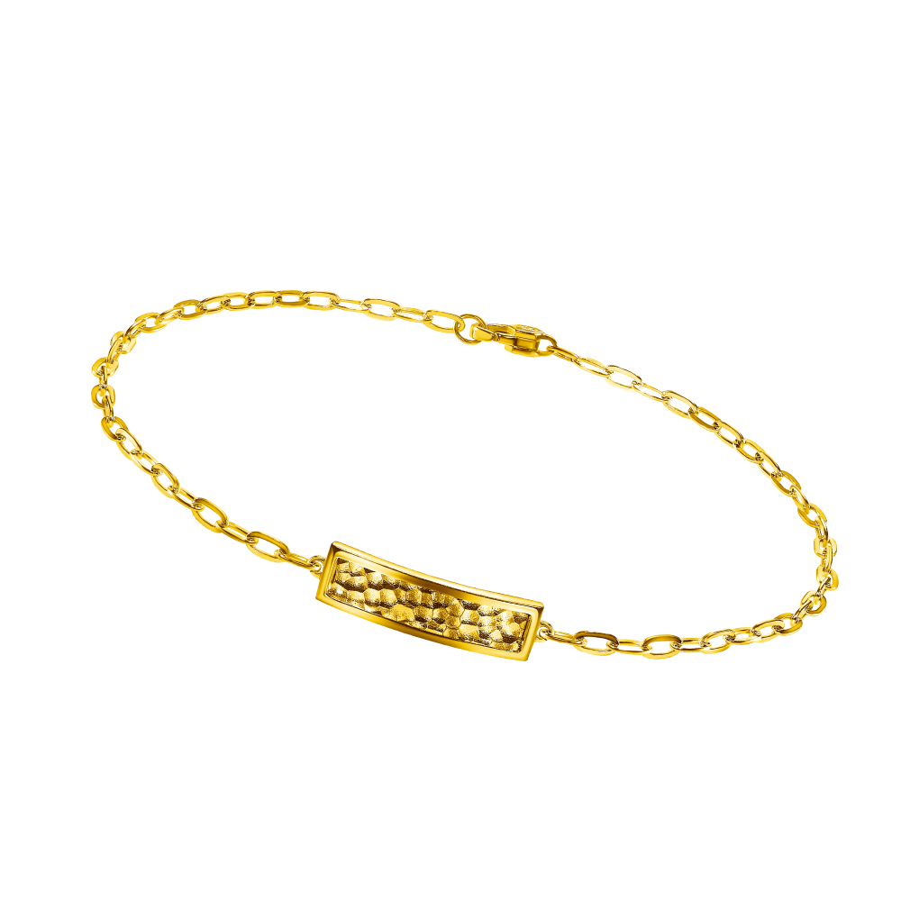 Goldstyle "Hammered Chic" Gold Bracelet