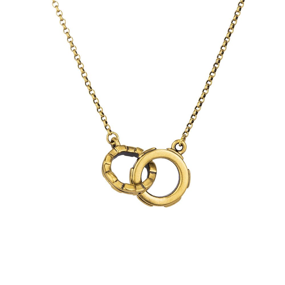 F-style Hey Cool Collection "Gears of Time" Gold Necklace For Men