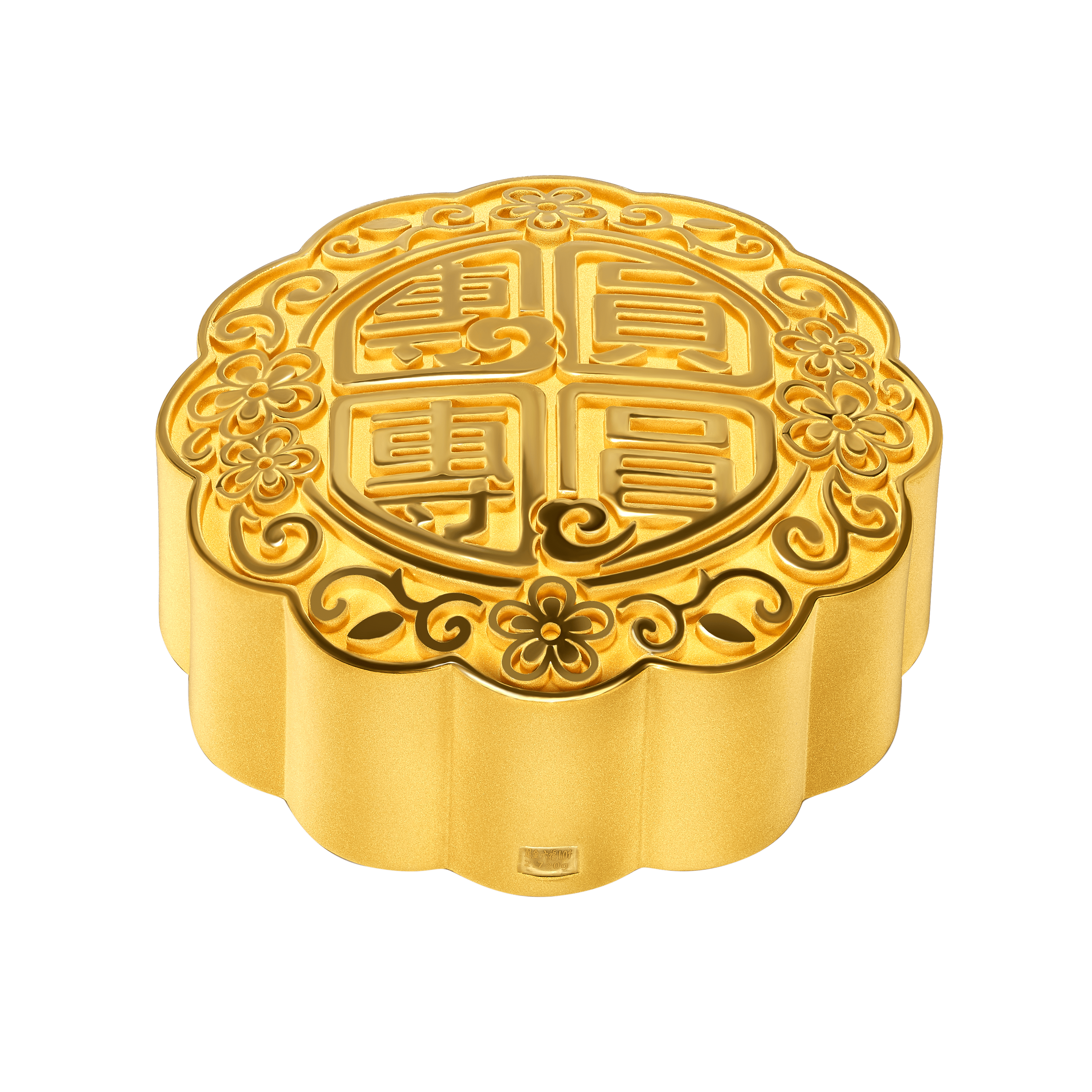 "团团圆圆"中秋月饼实体黄金摆件