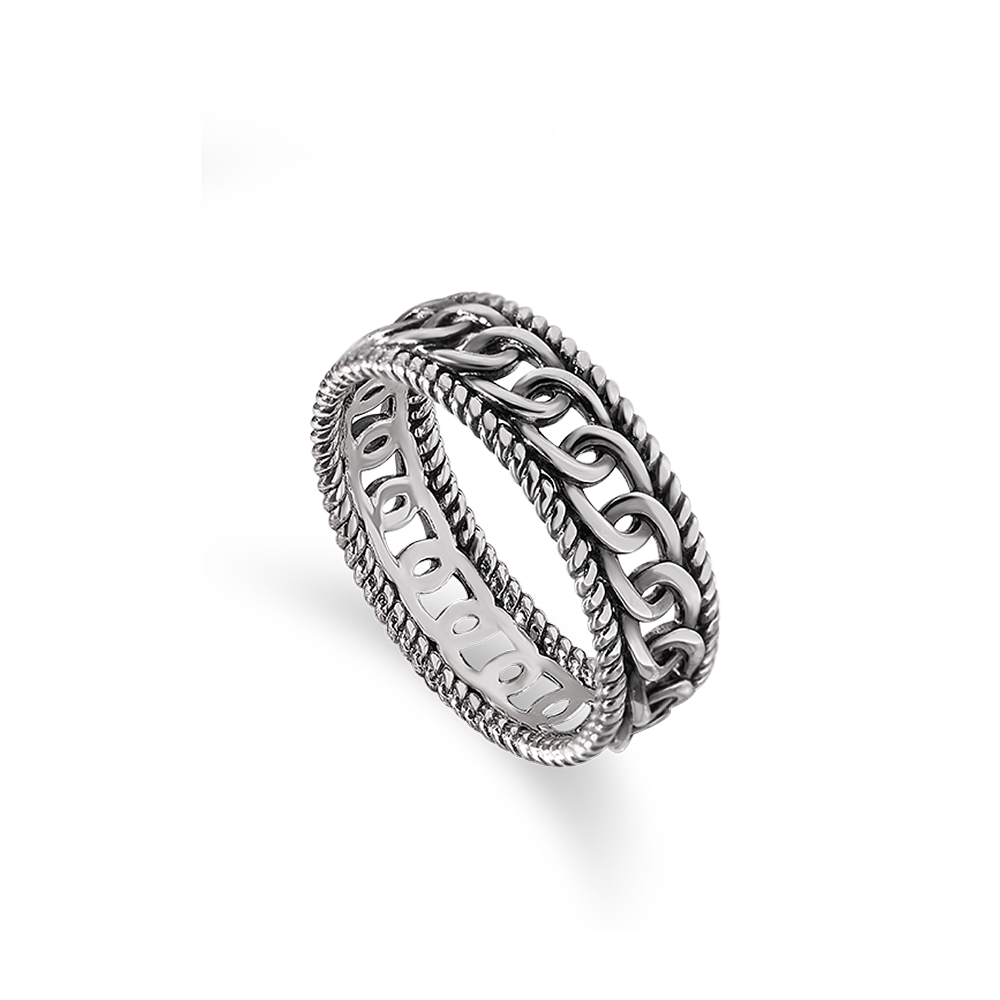 F-style Pt in Style Platinum Ring