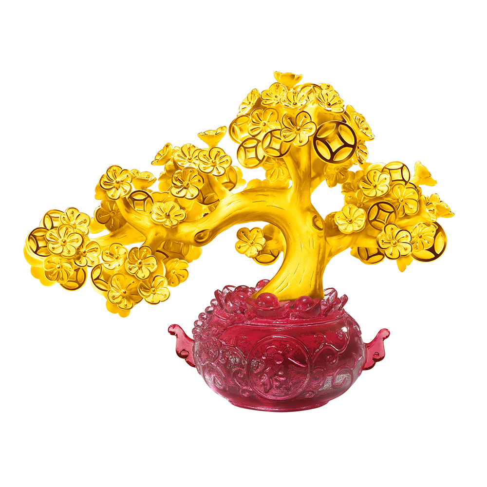 Fortune Tiger Collection "Money Tree" Gold Figurine