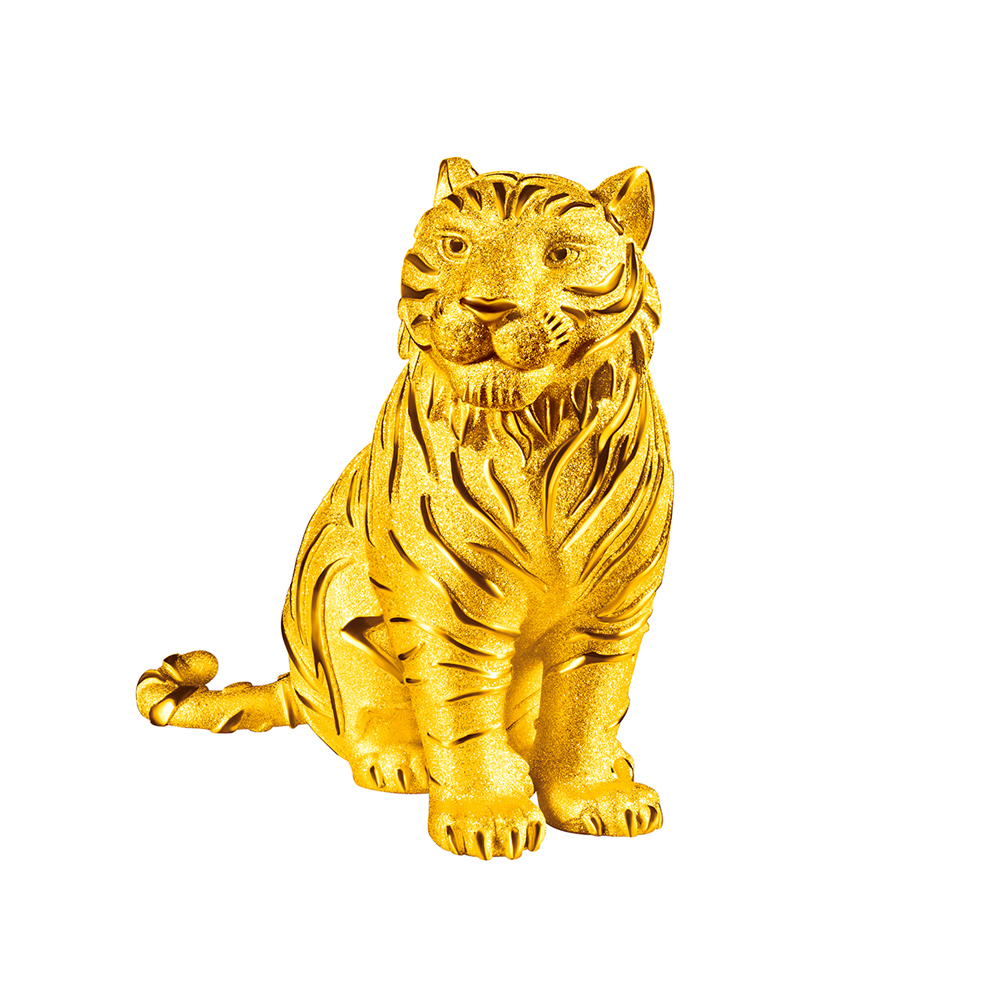 Fortune Tiger Collection Powerful Tiger Gold Figurine