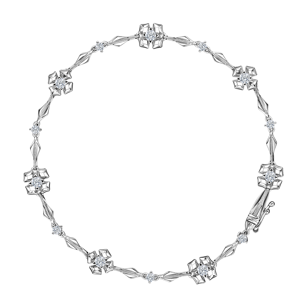 Love is Beauty Collection 18K White Gold Diamond Bracelet