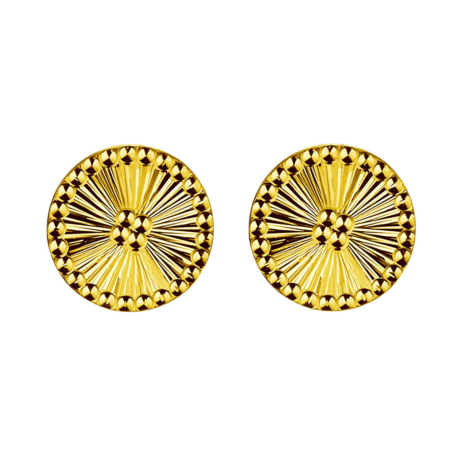 Goldstyle “Game of Life” Round Gold Earrings