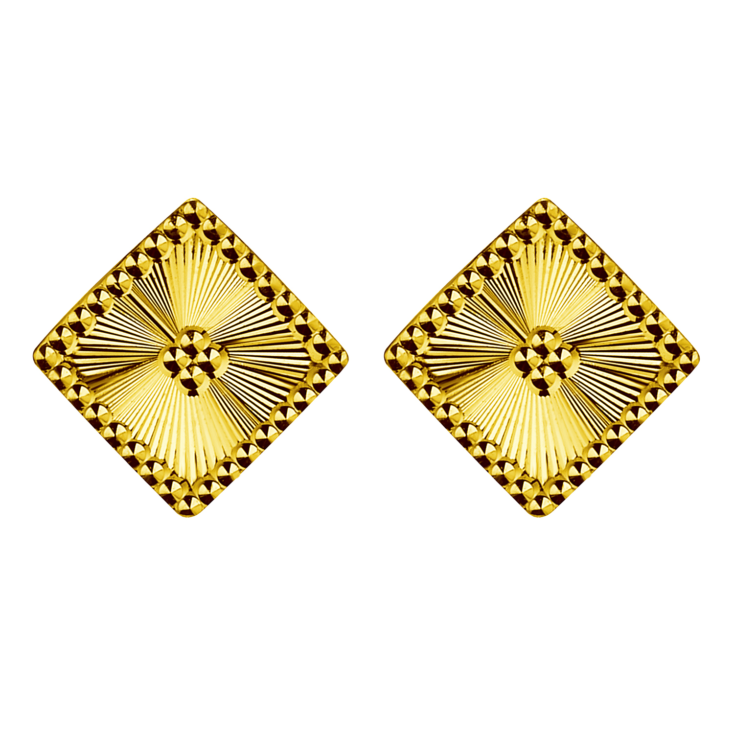 Goldstyle “Game of Life” Square Gold Earrings