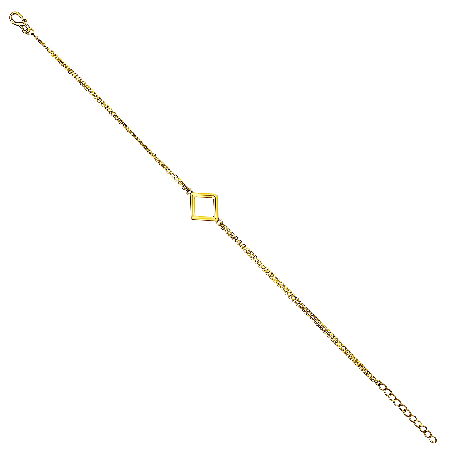 Gold of Light and Shadow Square Bracelet