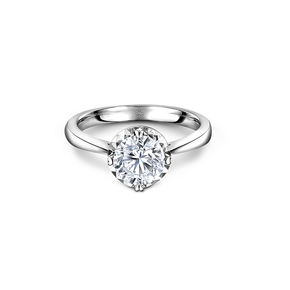 爱很美系列18K金(白色)钻石戒指