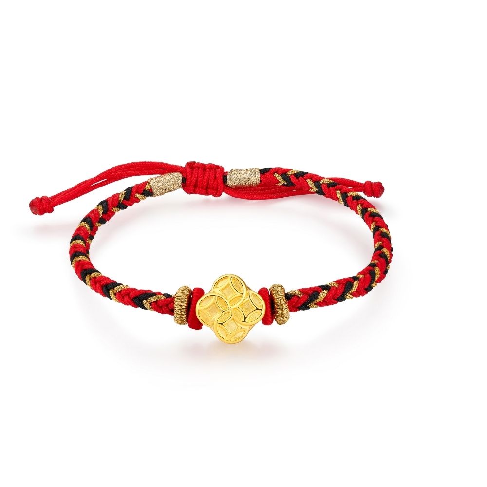 "Prosperous" Gold Charm Bracelet (Women)