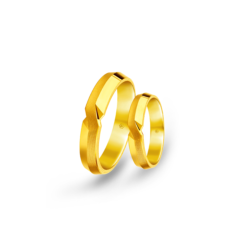 Beloved Collection “Lifetime Commitment” Gold Wedding Rings