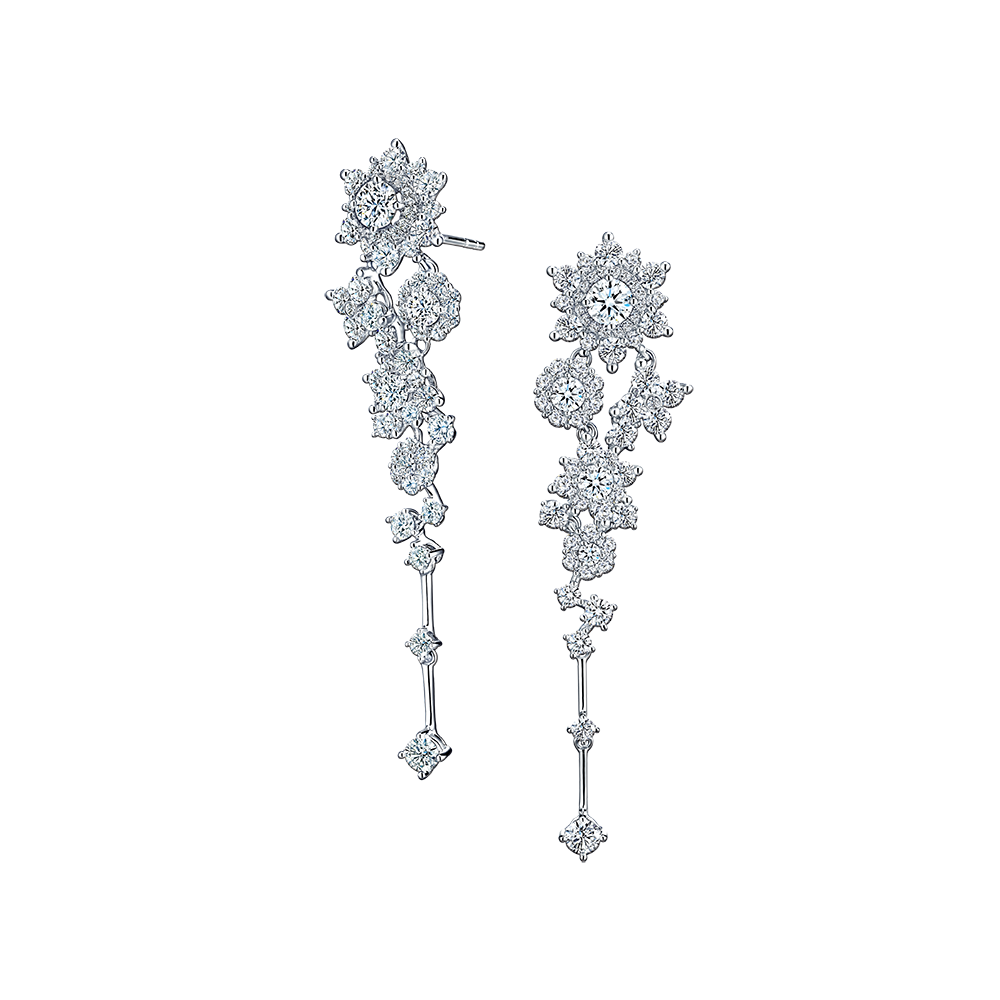 Wedding Collection “Passionate Love” 18K Gold Diamond Earrings