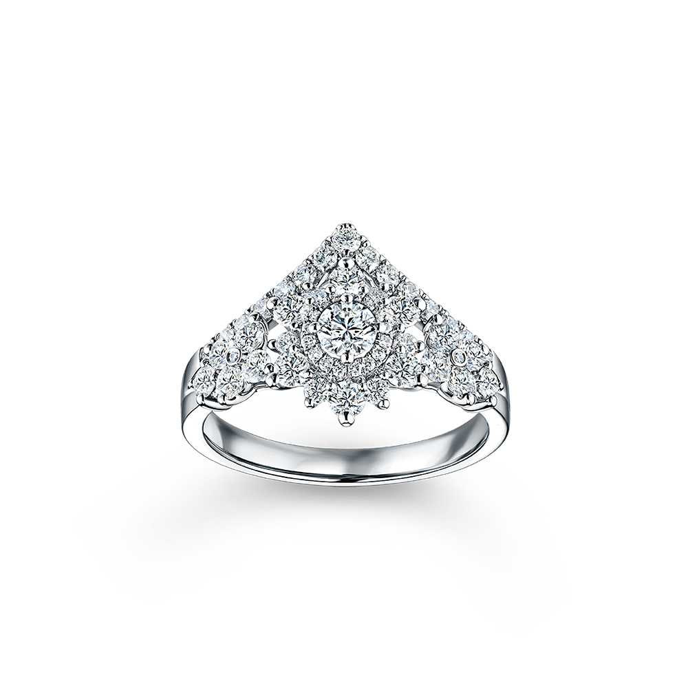婚嫁系列“熾熱愛意”18K金鑽石戒指
