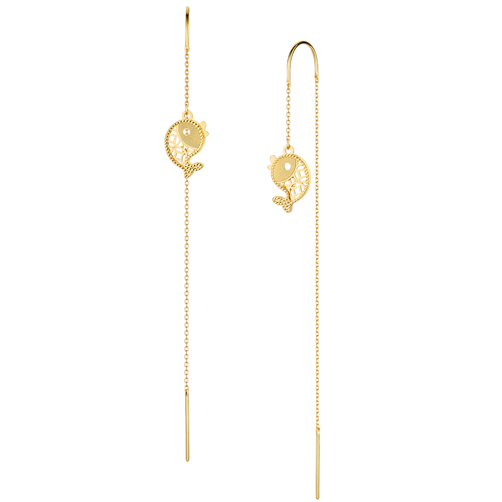 Goldstyle "Kissing Fish" Gold Earrings 