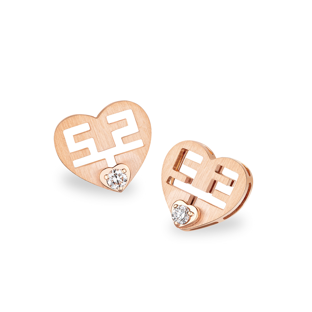 "Love Trap" 18K Gold Diamond Earrings