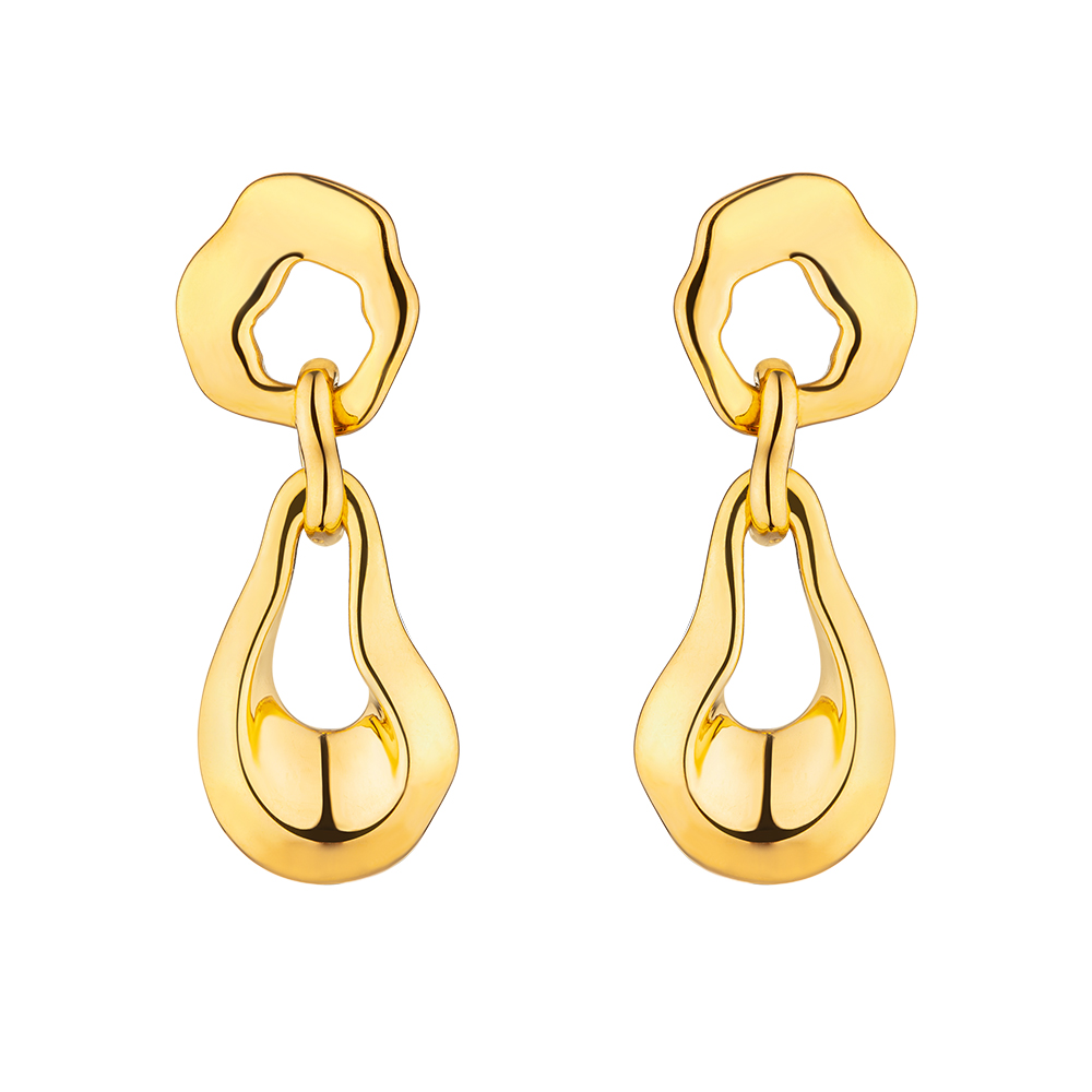 5D Gold Earrings