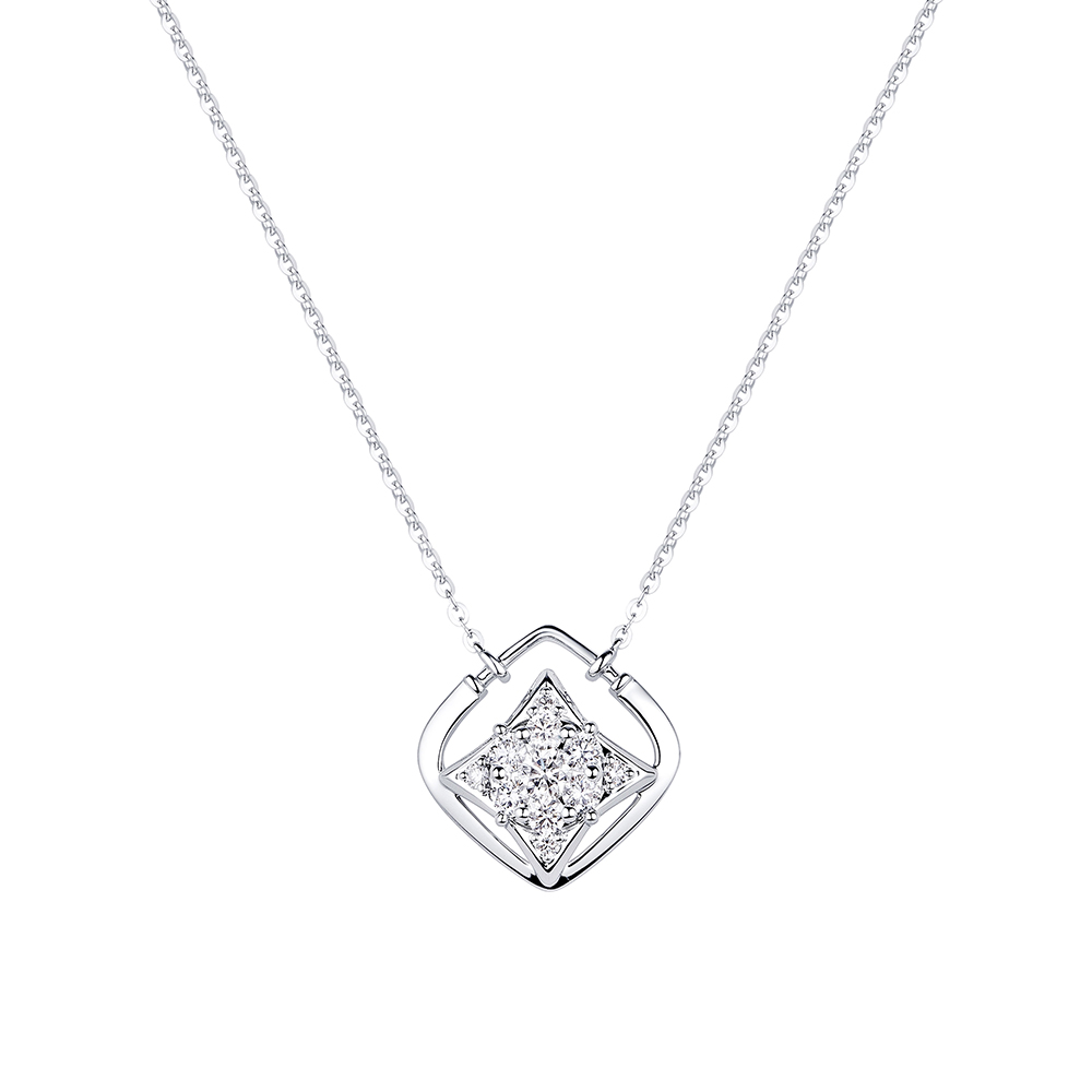 "Convergence of Love"18K Gold Diamond Necklace