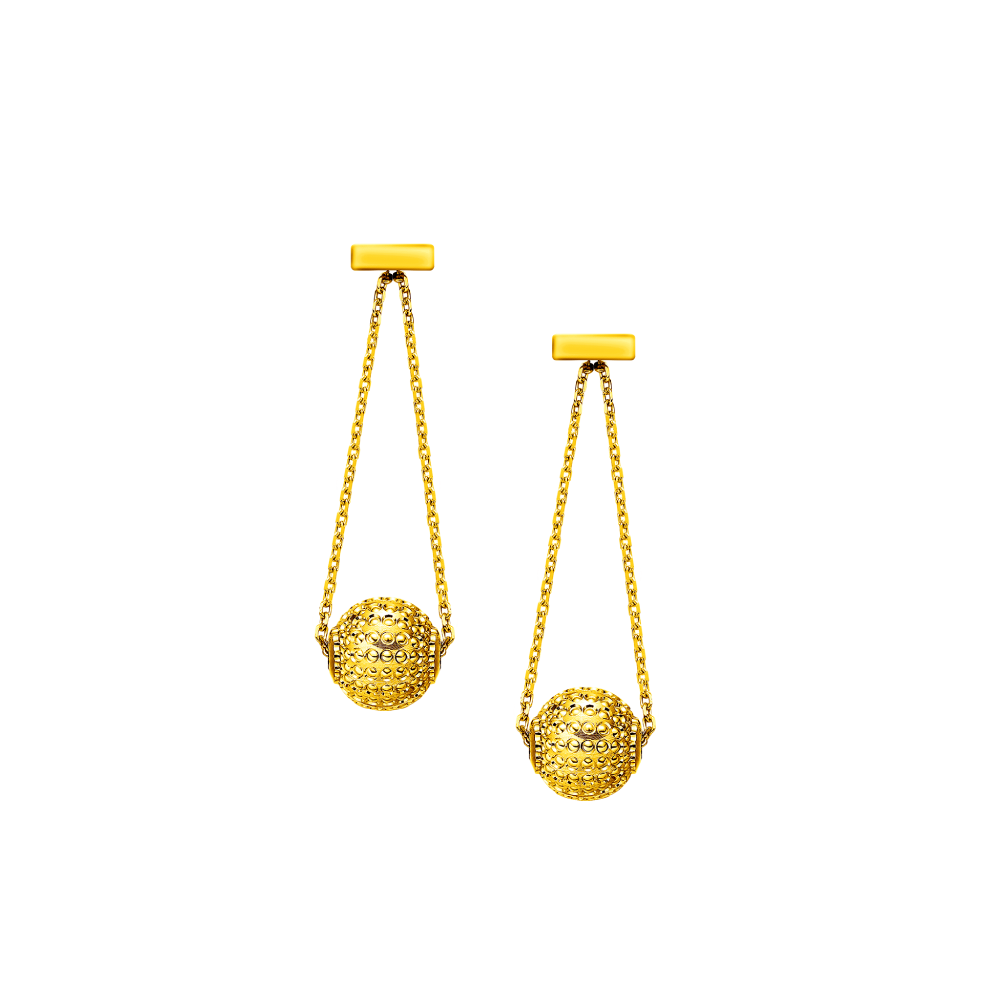 Goldstyle " Shinning Planet " Gold Earrings