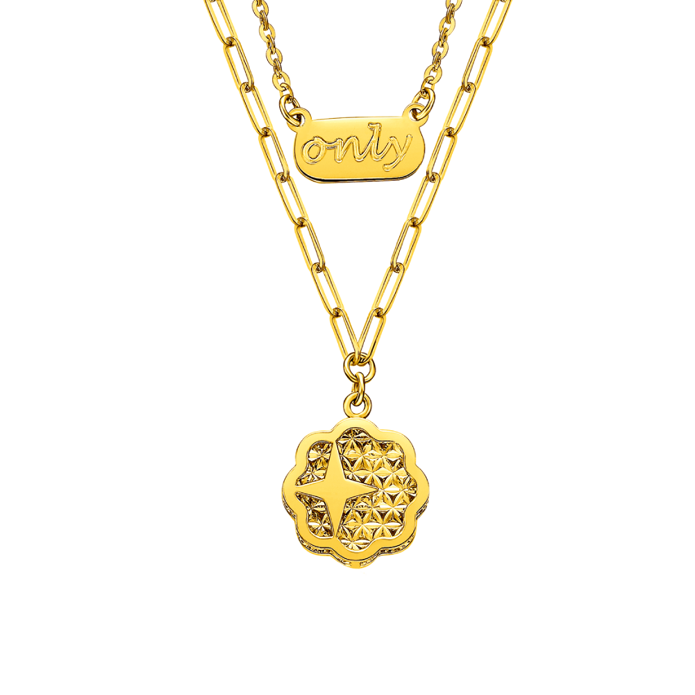 Goldstyle " Star & Moon" Gold Necklace