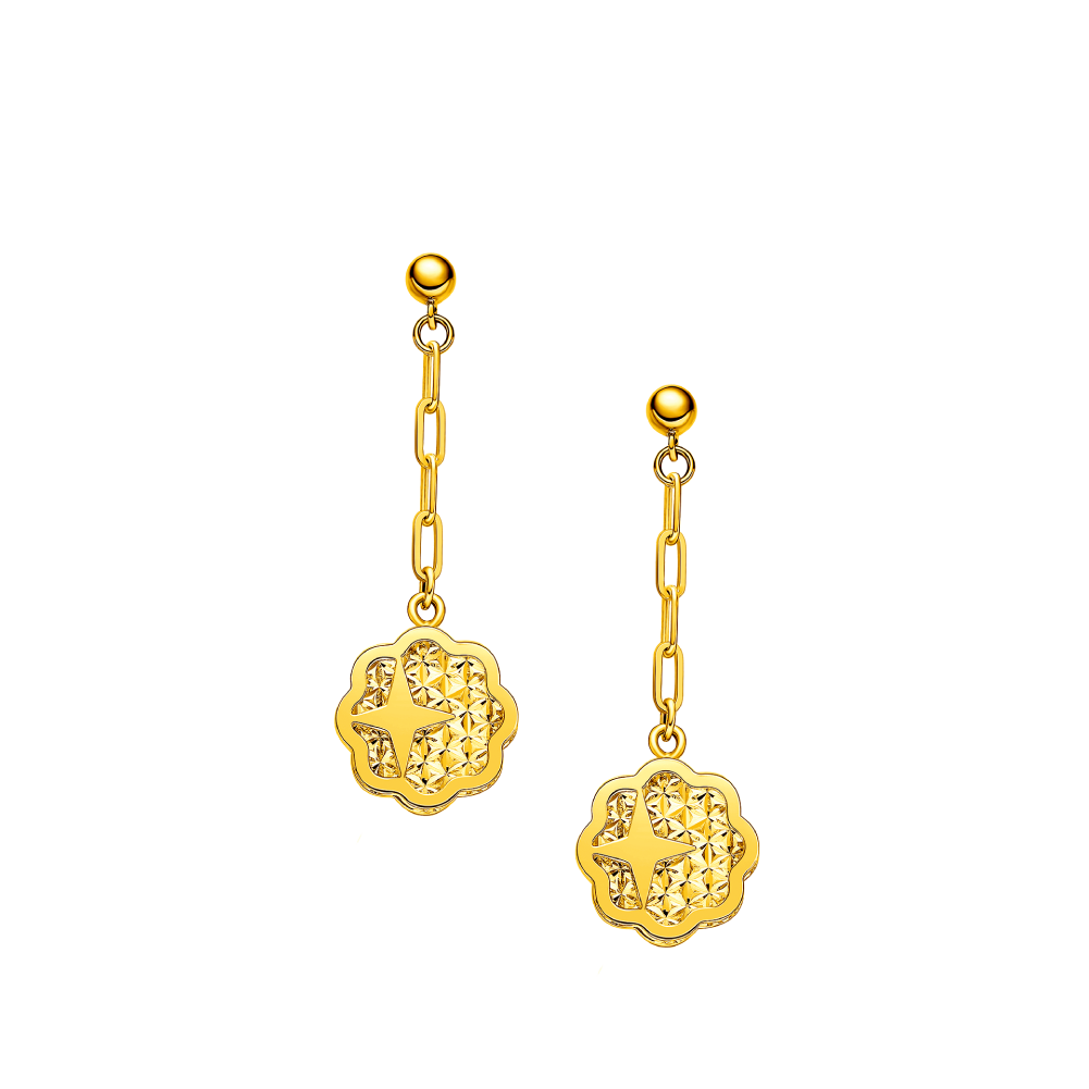 Goldstyle " Star & Moon " Gold Earrings