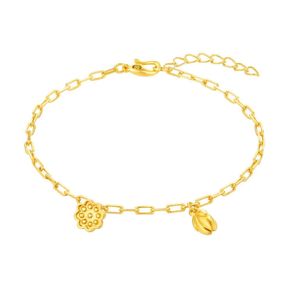 Heirloom Fortune Collection "Lotus" Gold Bracelet