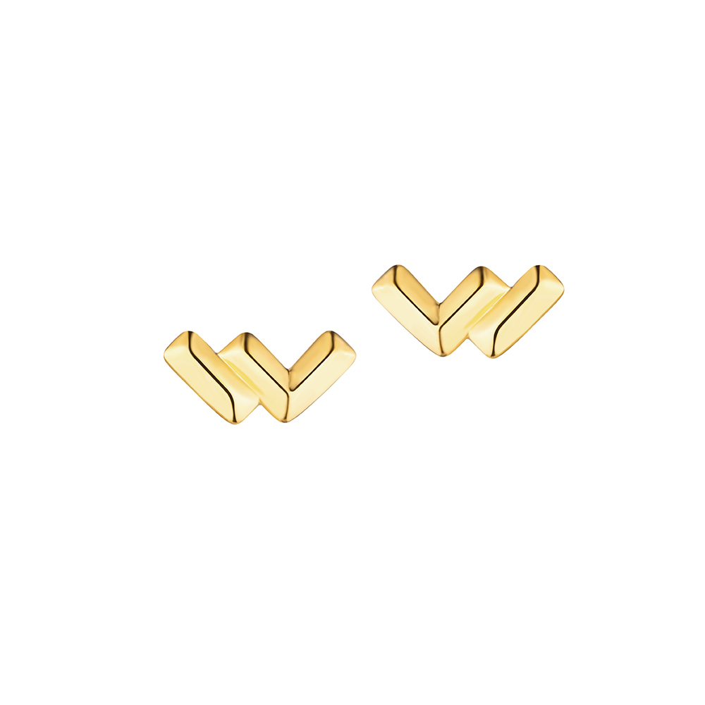 " Perfect Couple " Gold Earrings 
