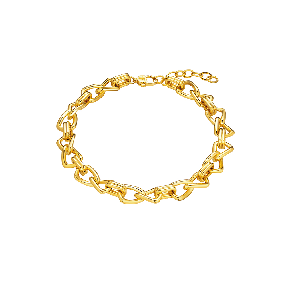 "Symbolic Signal" Gold Bracelet