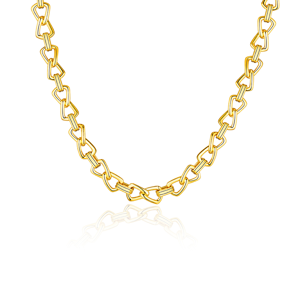 "Symbolic Signal" Gold Necklace 
