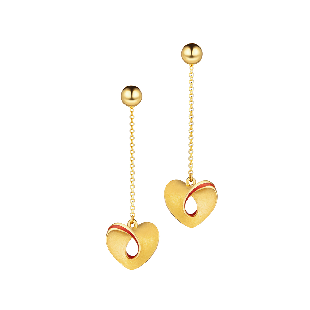 " Love Endless " Gold Earrings