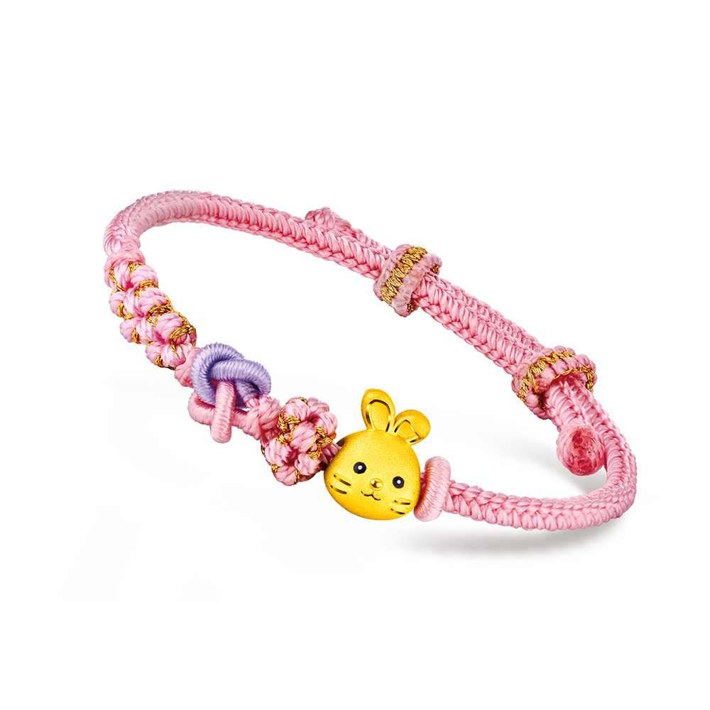 Fortune Rabbit Collection  “Best-wishing Rabbits” Gold Charm Bracelet