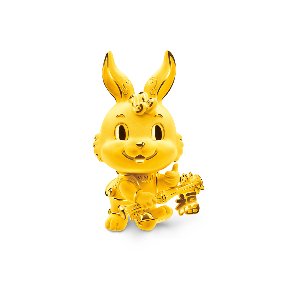Fortune Rabbit Collection  " Fortune Rabbit " Gold Figurine 