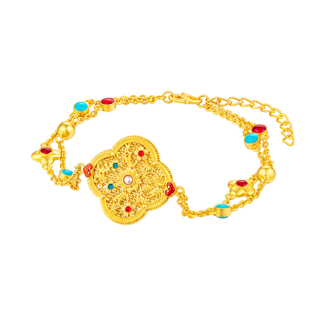 Heirloom Fortune Collection “Lucky Treasure” Gold Bracelet
