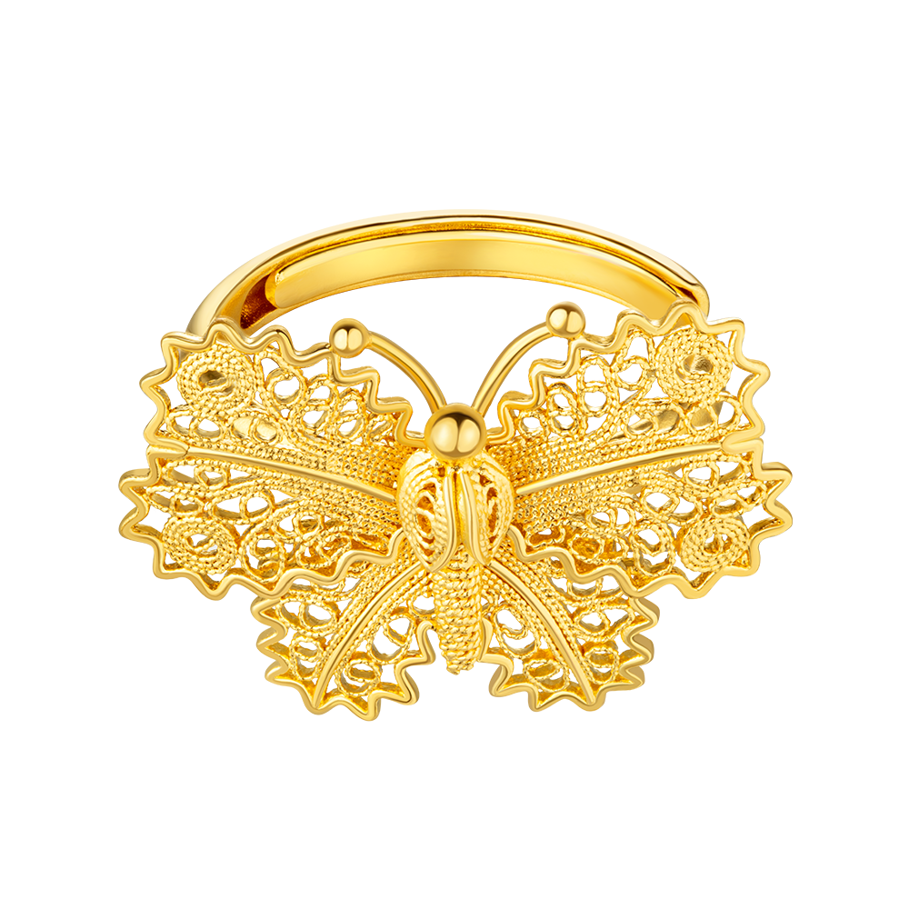 Heirloom Fortune Collection “Joyful Butterfly” Gold Ring