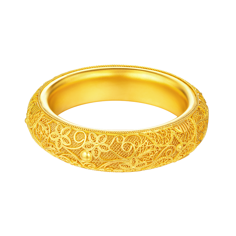 Heirloom Fortune Collection “Luxurious Manner” Gold Bangle