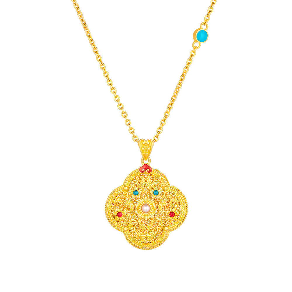 Heirloom Fortune Collection “Lucky Treasure” Gold Necklace