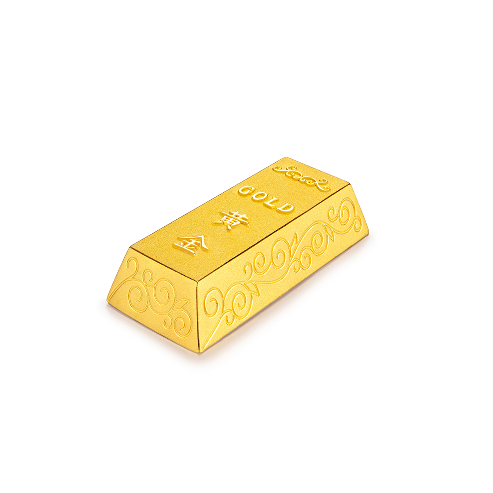 "Lucky Gold Bar" Solid Gold Figurine 
