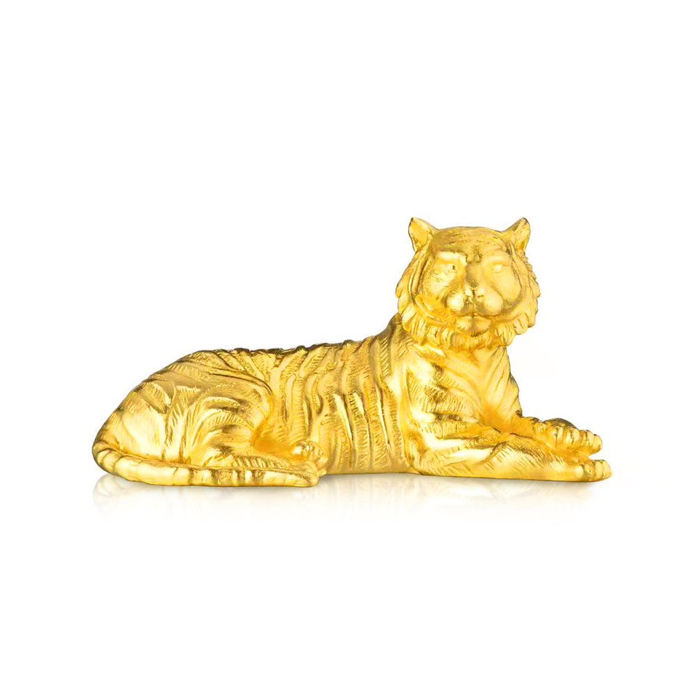 Lucky Tiger Solid Gold Figurine 