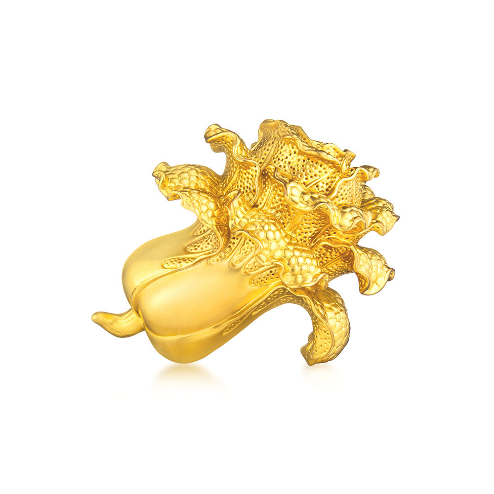 Lucky Cabbage Solid Gold Figurine 