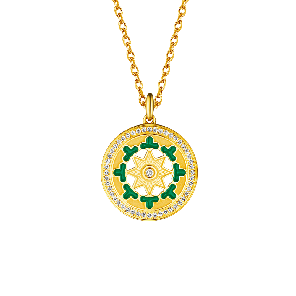 Goldstyle "Circle of Happiness" Gold Diamond Pendant 