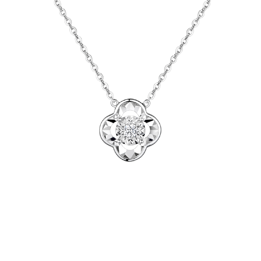 " Focalight "18K Gold Diamond Necklace