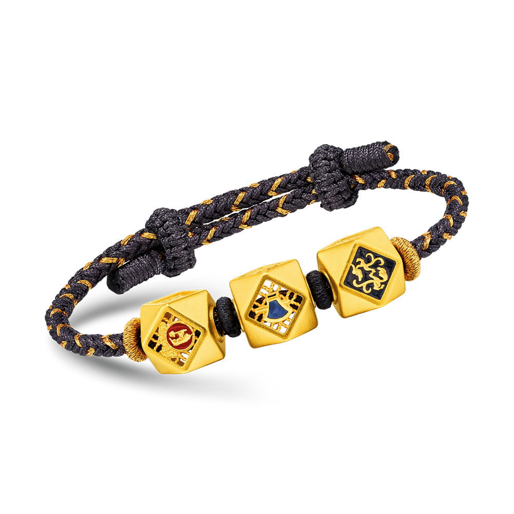 Heirloom Fortune Collection “Lucky Codes” Gold Charm Bracelet