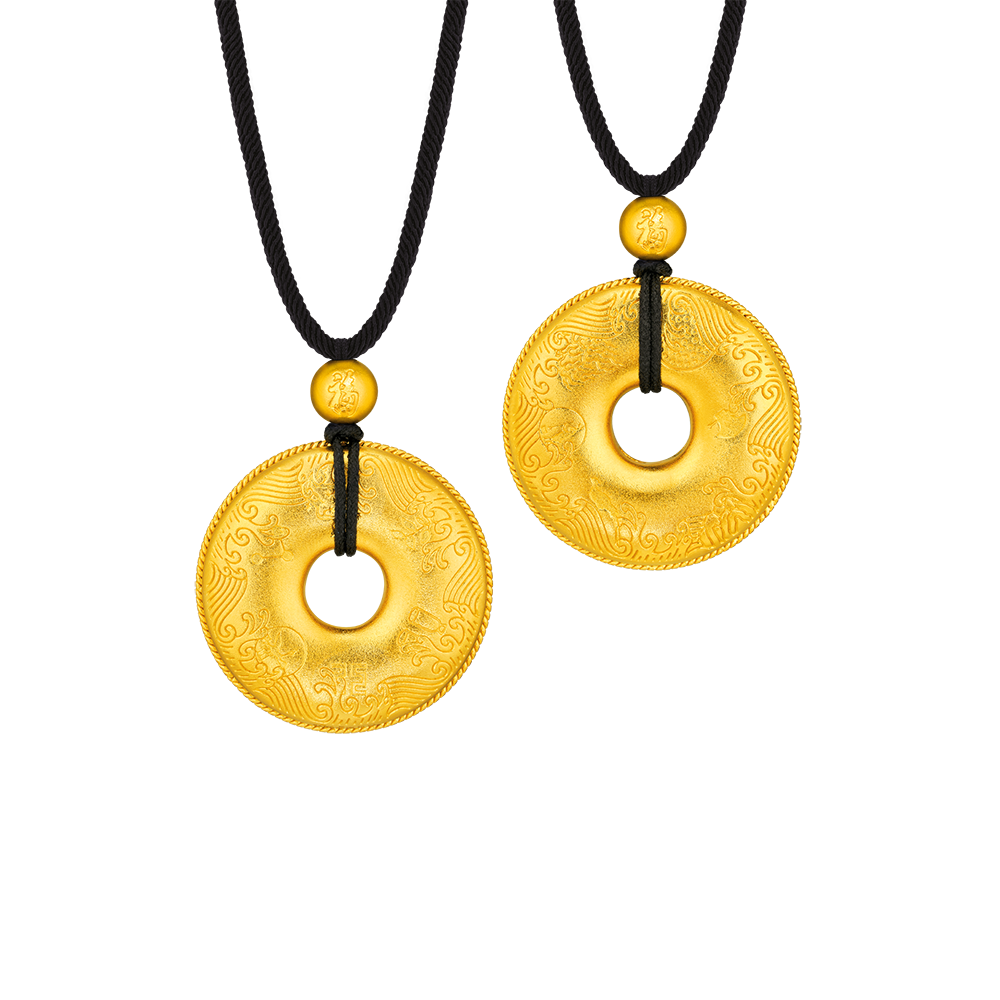 Heirloom Fortune Collection “Auspiciousness & Affluence” Gold Pendant