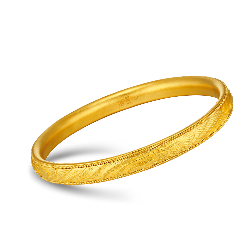 Heirloom Fortune Collection “Connected Couple” Gold Bangle