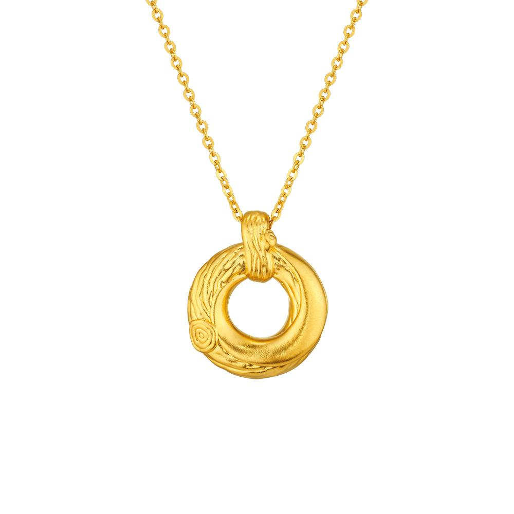 Heirloom Fortune Collection “Marks of Time” Gold Pendant 